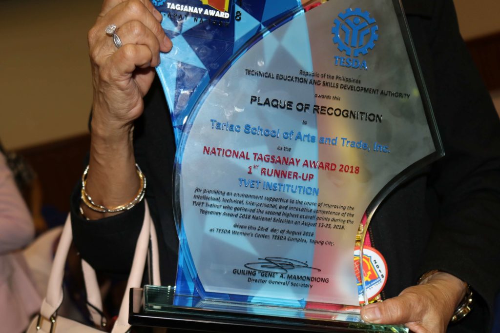 Tarlac Provincial Government Wins 2018 TESDA National Kabalikat Award