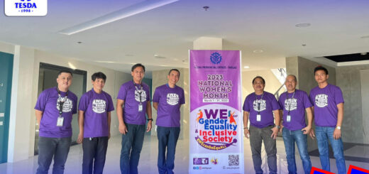 TESDA Tarlac staff gathered and joined the #PurpleWednesday in the celebration of 2023 National Women’s Month Celebration